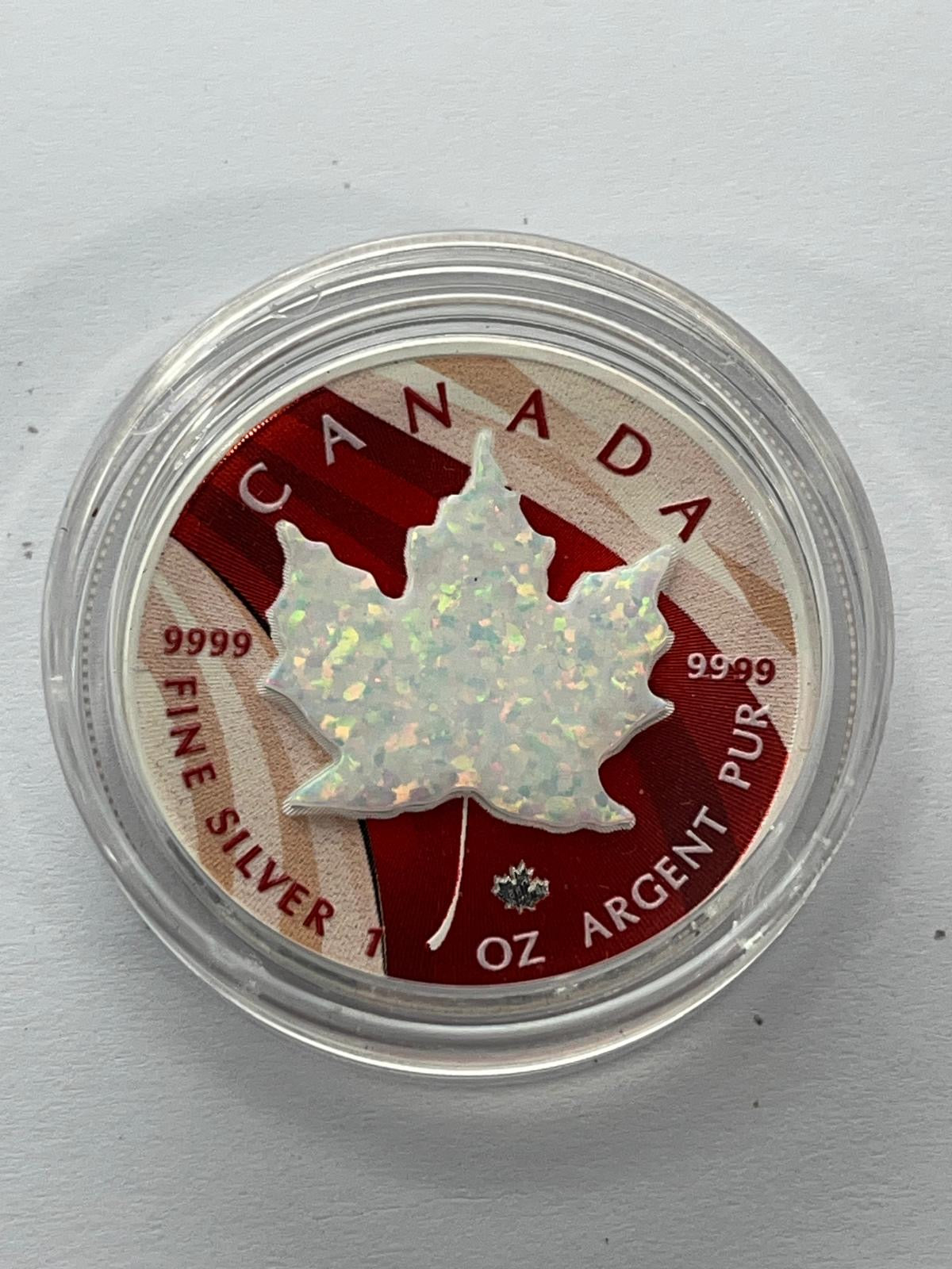Red Opal Red/White background - 1 oz