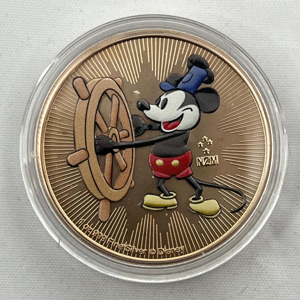 Mickey Mouse Steamboat Willie Copper Color 1 oz