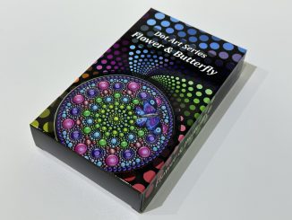 Flower with Butterfly – Dot Art 3 oz