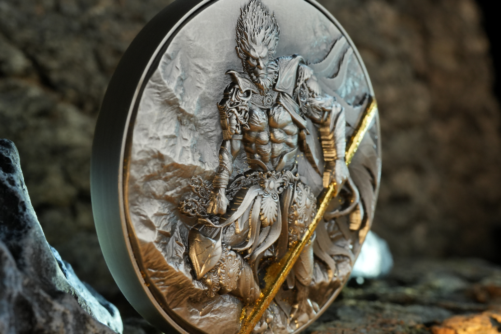 Cameroon - Monkey King Wukong Bi-Metal - 2 oz silver & 11,5 oz Copper