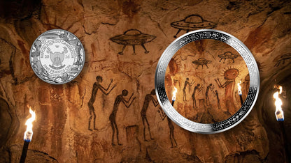 Cameroon - We are not alone – Prehistoric Alien Painting