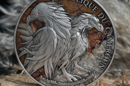 Cameroon - Double Headed Eagle Bi-Metal - 2 oz silver & 11,5 oz Copper