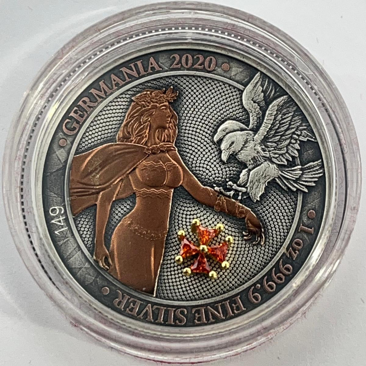Allegories Cross Red Crystal Cross 1 oz