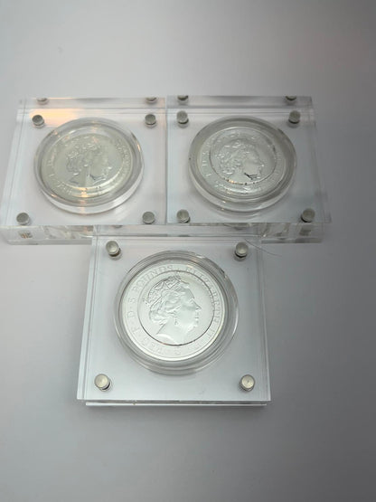 Komplett samling – Queen’s Beasts 11 x 1 oz silver, förgyllda med 24 K guld