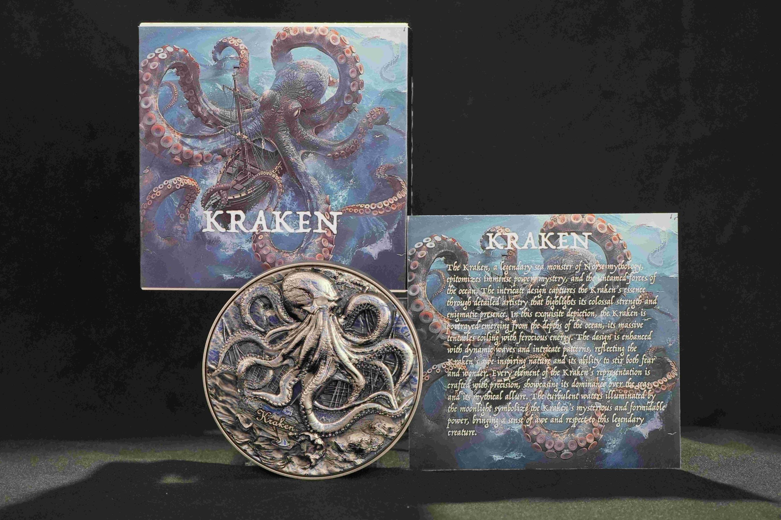 Cameroon - Kraken Bi-Metal - 2 oz silver & 11,5 oz Copper