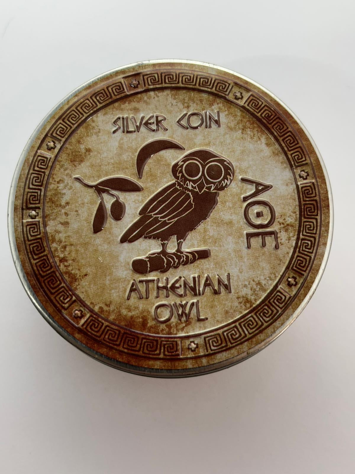 Athenian Owl Red background Black Eyes - 1 oz