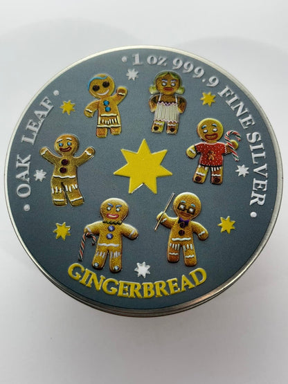Gingerbread Pink background White Skirt - 1 oz