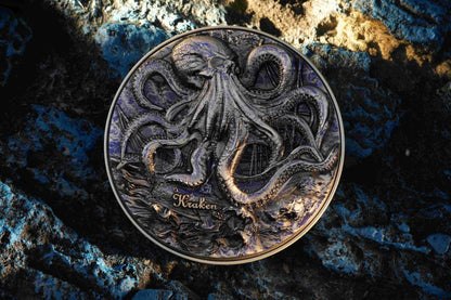Cameroon - Kraken Bi-Metal - 2 oz silver & 11,5 oz Copper