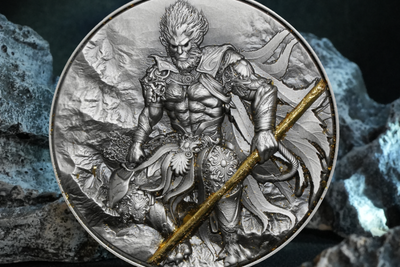 Cameroon - Monkey King Wukong Bi-Metal - 2 oz silver