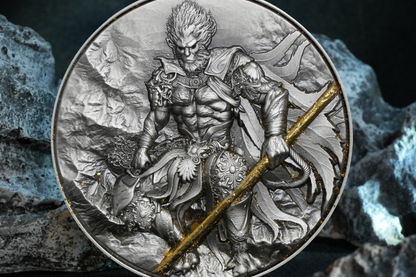 Cameroon - Monkey King Wukong Bi-Metal - 2 oz silver & 11,5 oz Copper