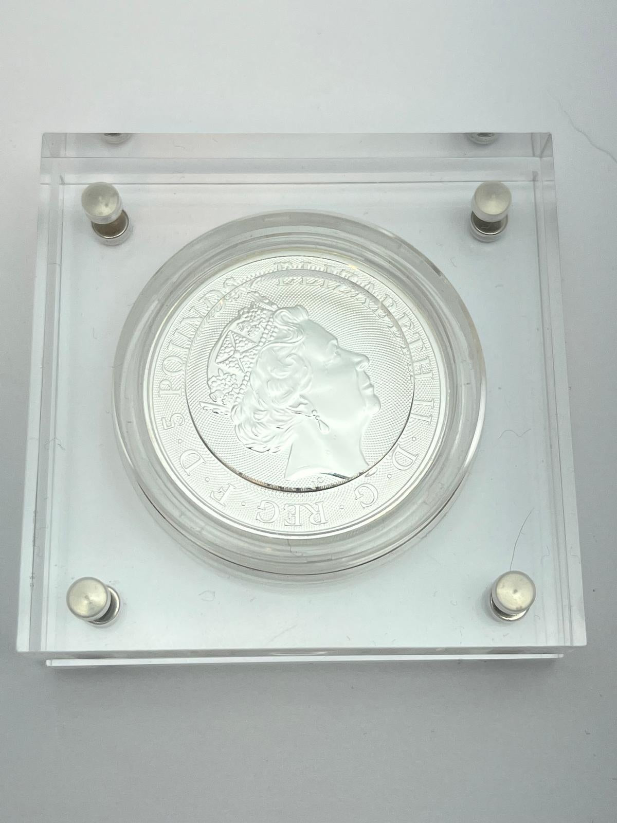 Komplett samling – Queen’s Beasts 11 x 1 oz silver, förgyllda med 24 K guld