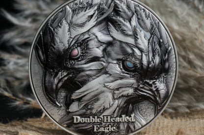 Cameroon - Double Headed Eagle Bi-Metal - 2 oz silver & 11,5 oz Copper