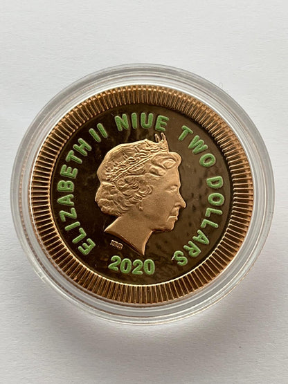 Athenian Owl Bronze Ring Green Eyes - 1 oz