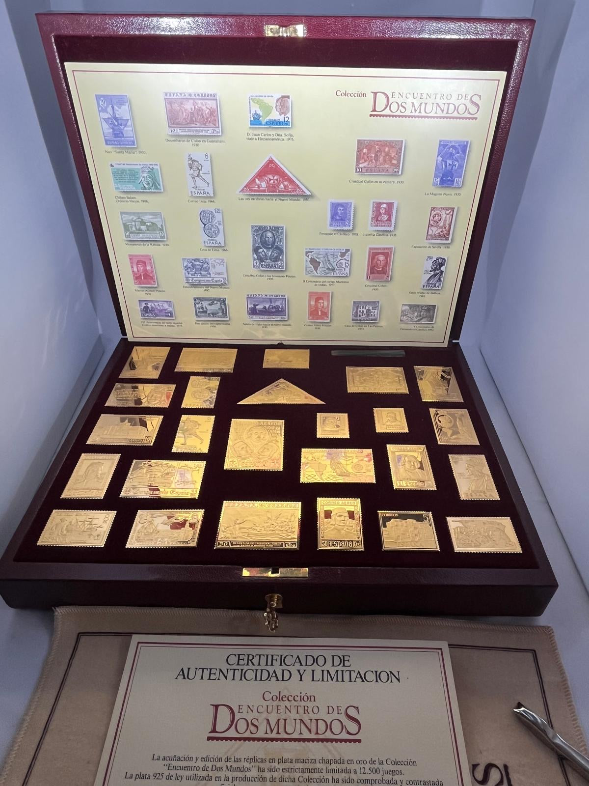 THE DISCOVERY OF THE AMERICAS COLLECTION 25 X 29 gr total 725 gr silver