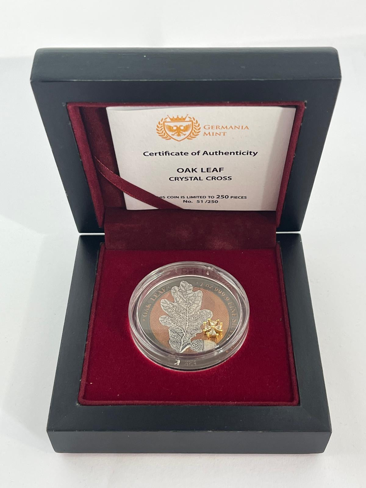 Oak Leaf Cross Crystal Cross 1 oz