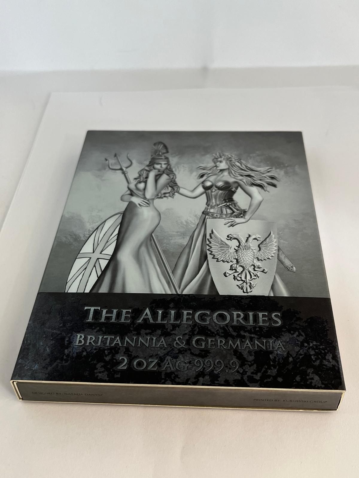The Allegories Britannia &amp; Germania Red/Silver 2 oz