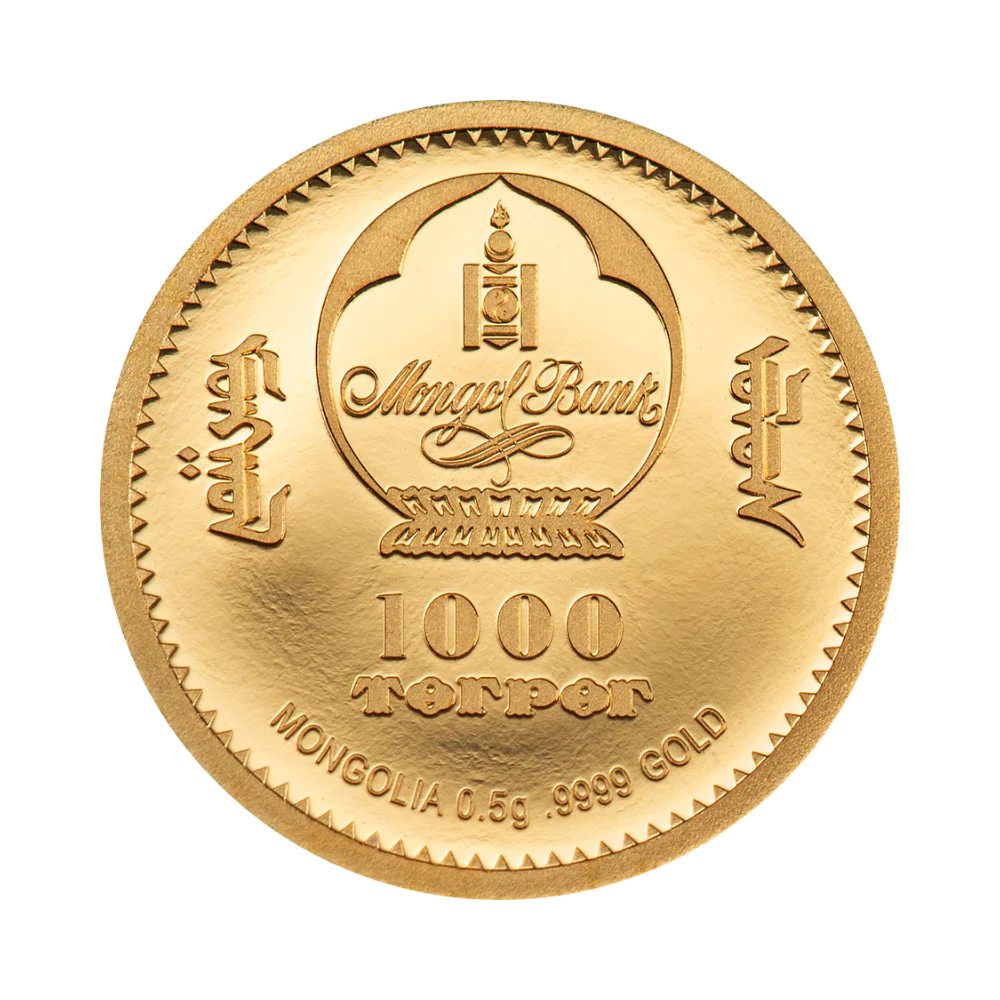 Mongolia - CHINGGIS KHAAN Gold - 0.5 g