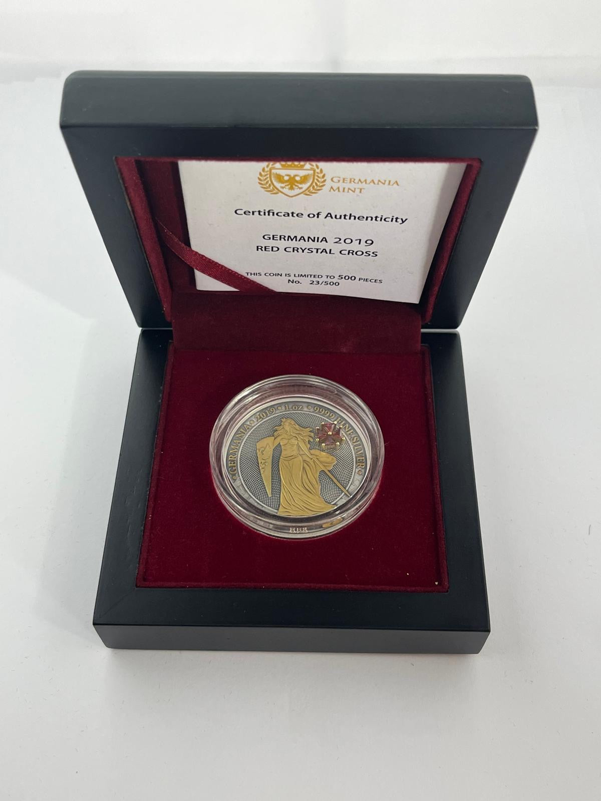 Allegories Cross Red Crystal Cross 1 oz