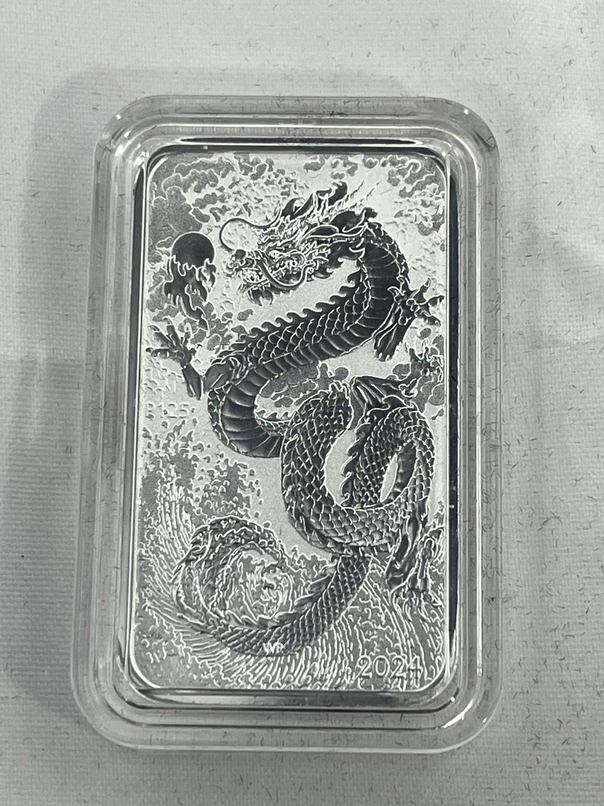 Silver bars Rectangular Dragons 8 x 1 oz