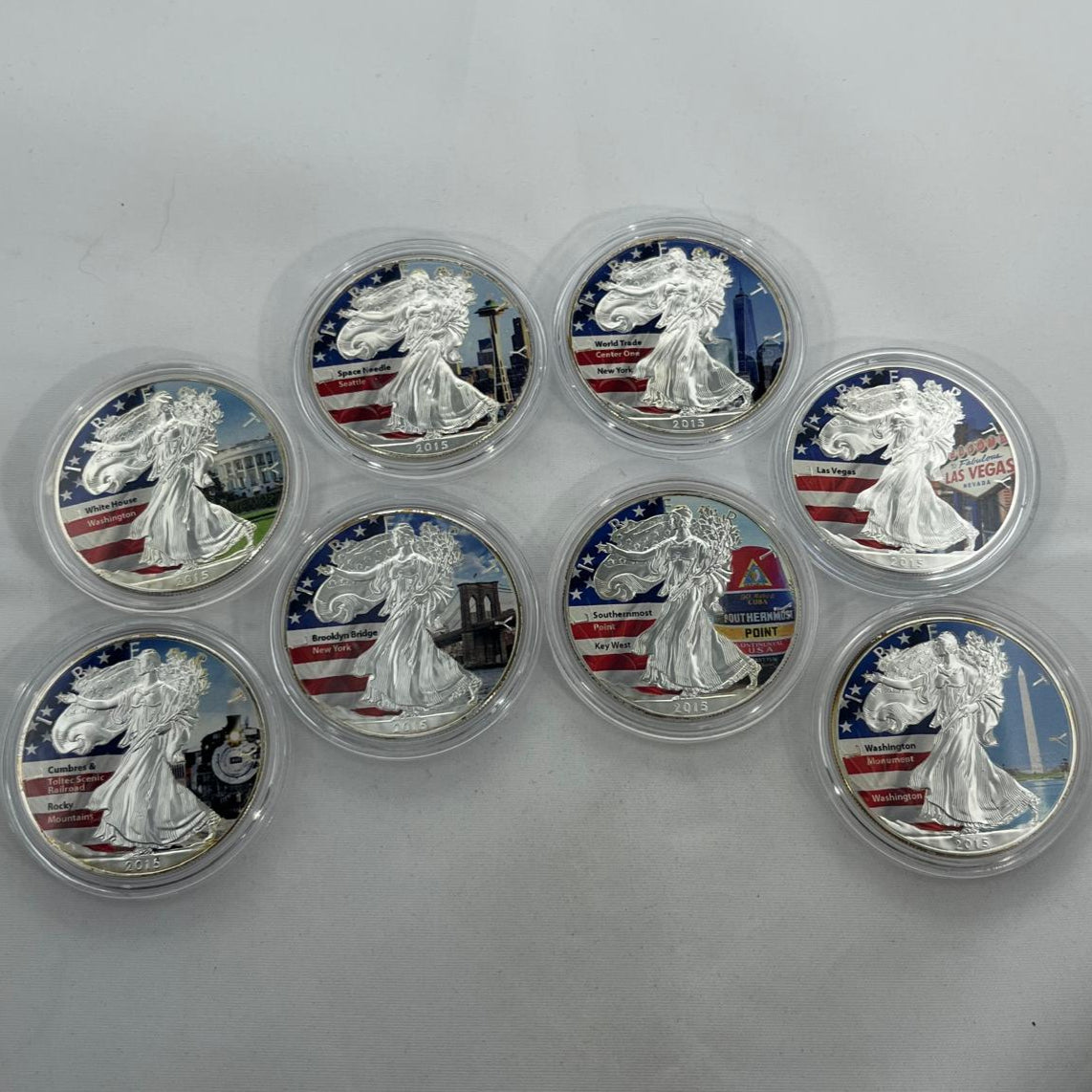 8 pcs 1 dollar Landmarks of America II complete series
