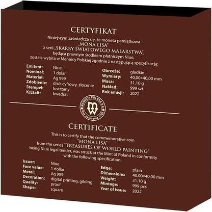 Treasures of the World - Mona Lisa 1 oz