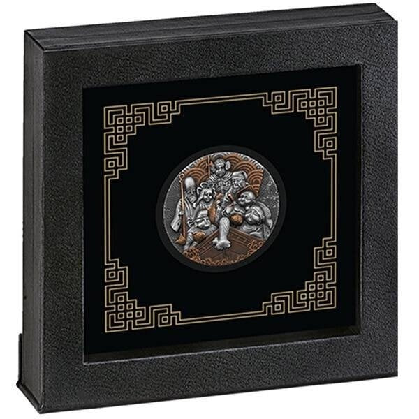 Seven Lucky Gods - Antique Finish Gilded 2 oz