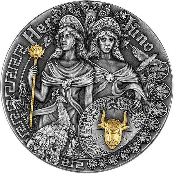 Hera and Juno - Antique Finish Gilded 2 oz