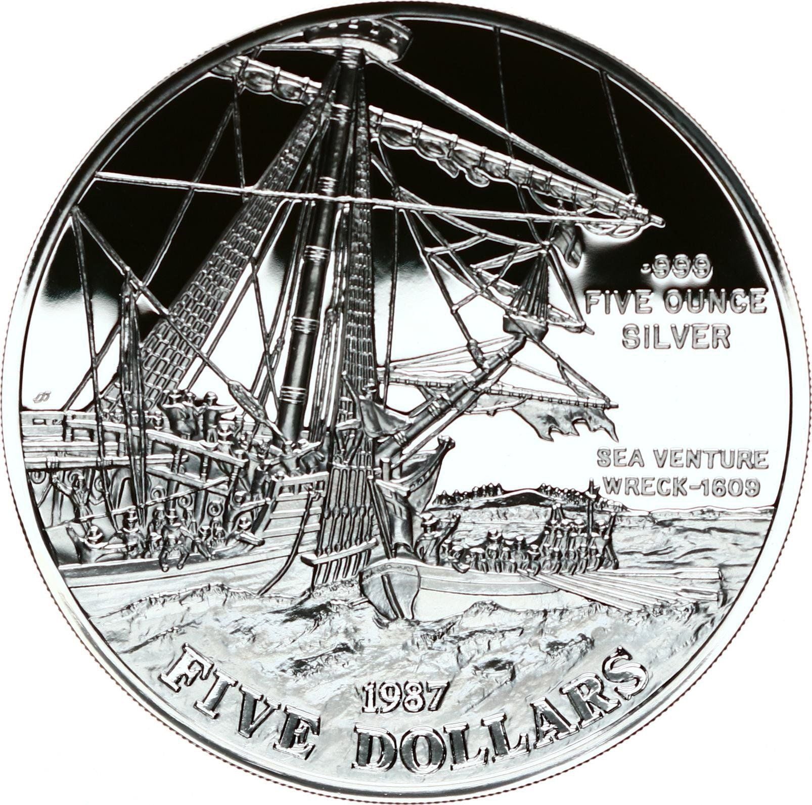 Sea Venture Wreck 1609 - Queen Elizabeth II 5 oz