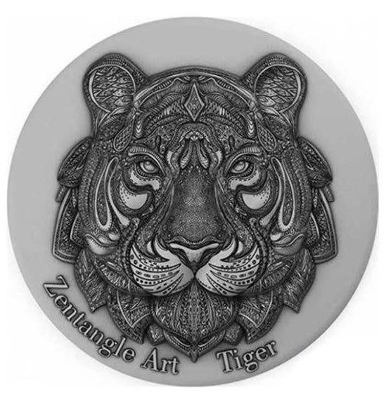 Tiger - Zentangle Art 2 oz