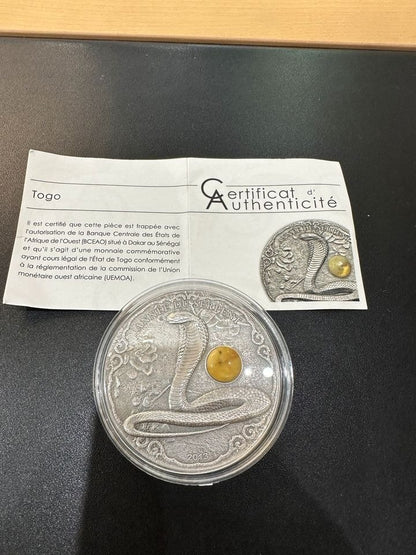 Togo. 1500 Francs 2013 Lunar Snake