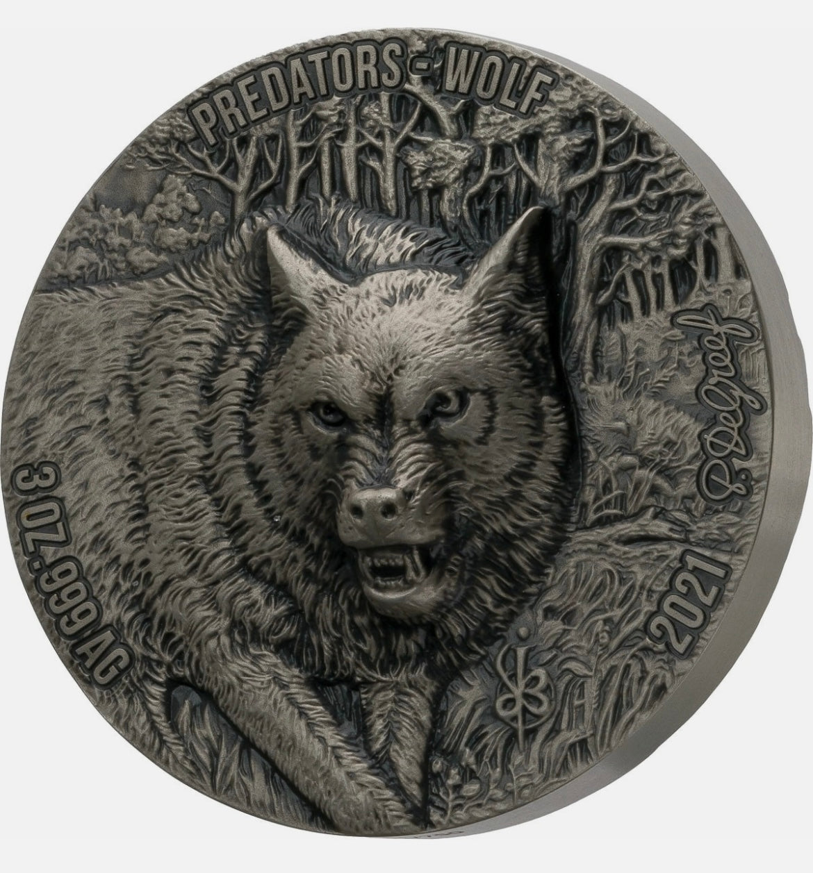 Predators - Wolf (High Relief) 3 oz
