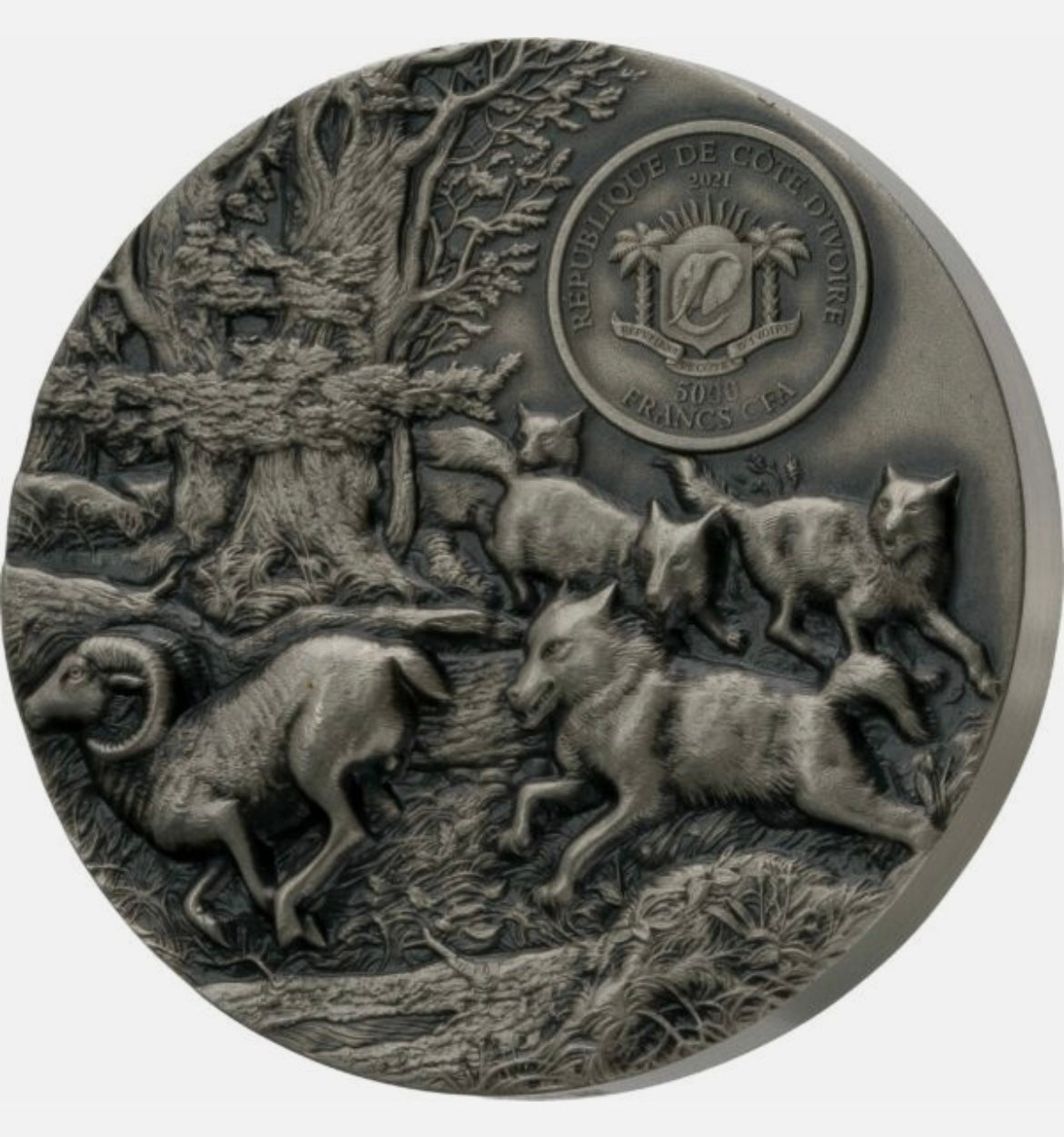 Predators - Wolf (High Relief) 3 oz