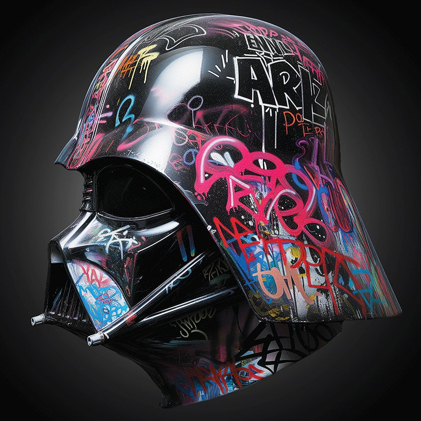 Darth Vader Vandalized Helmet - SKE
