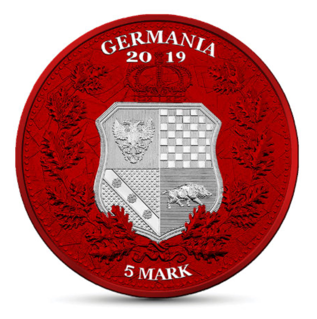 The Allegories - Colombia and Germania (Space Red) 1 oz