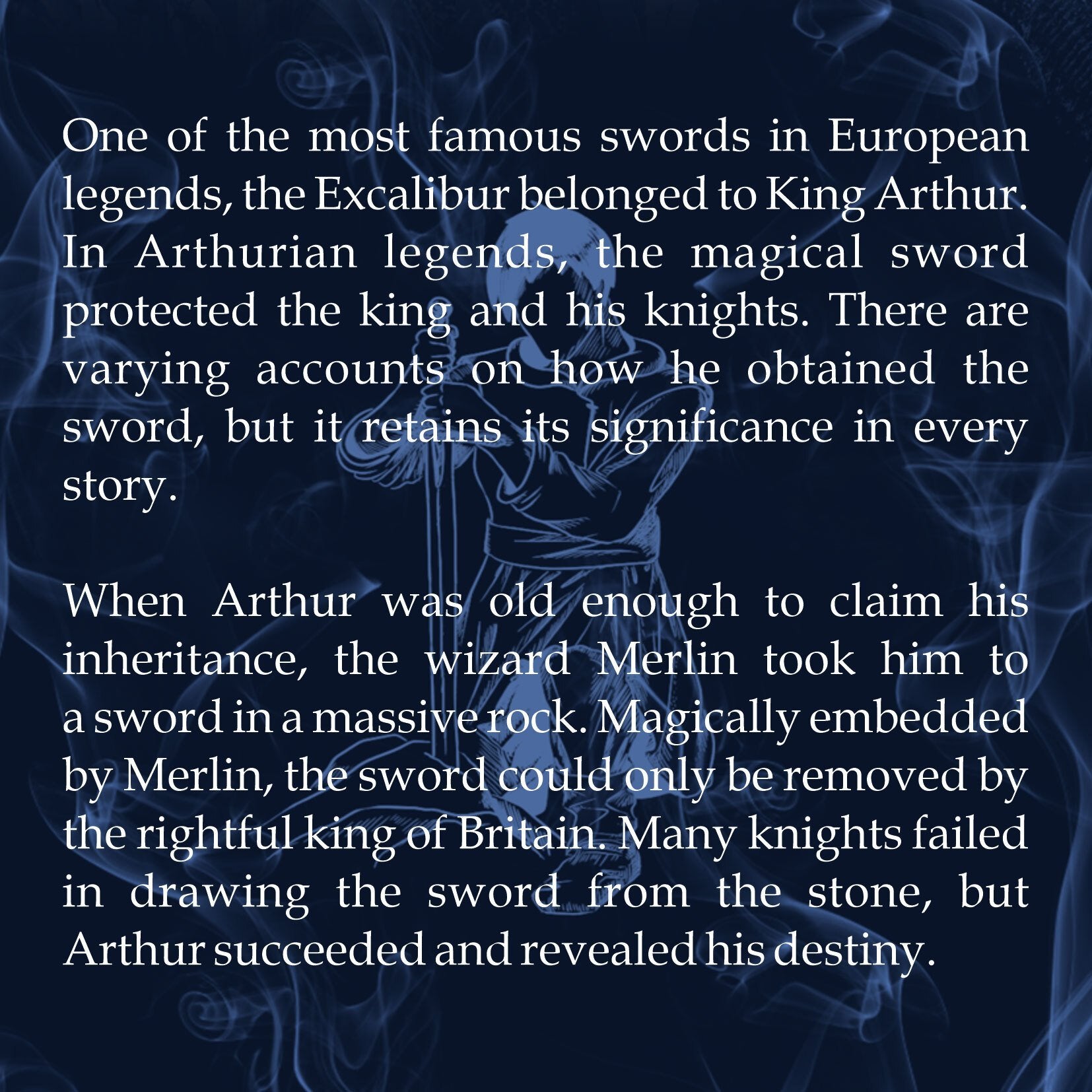 Legendary Swords - Excalibur - 2 oz