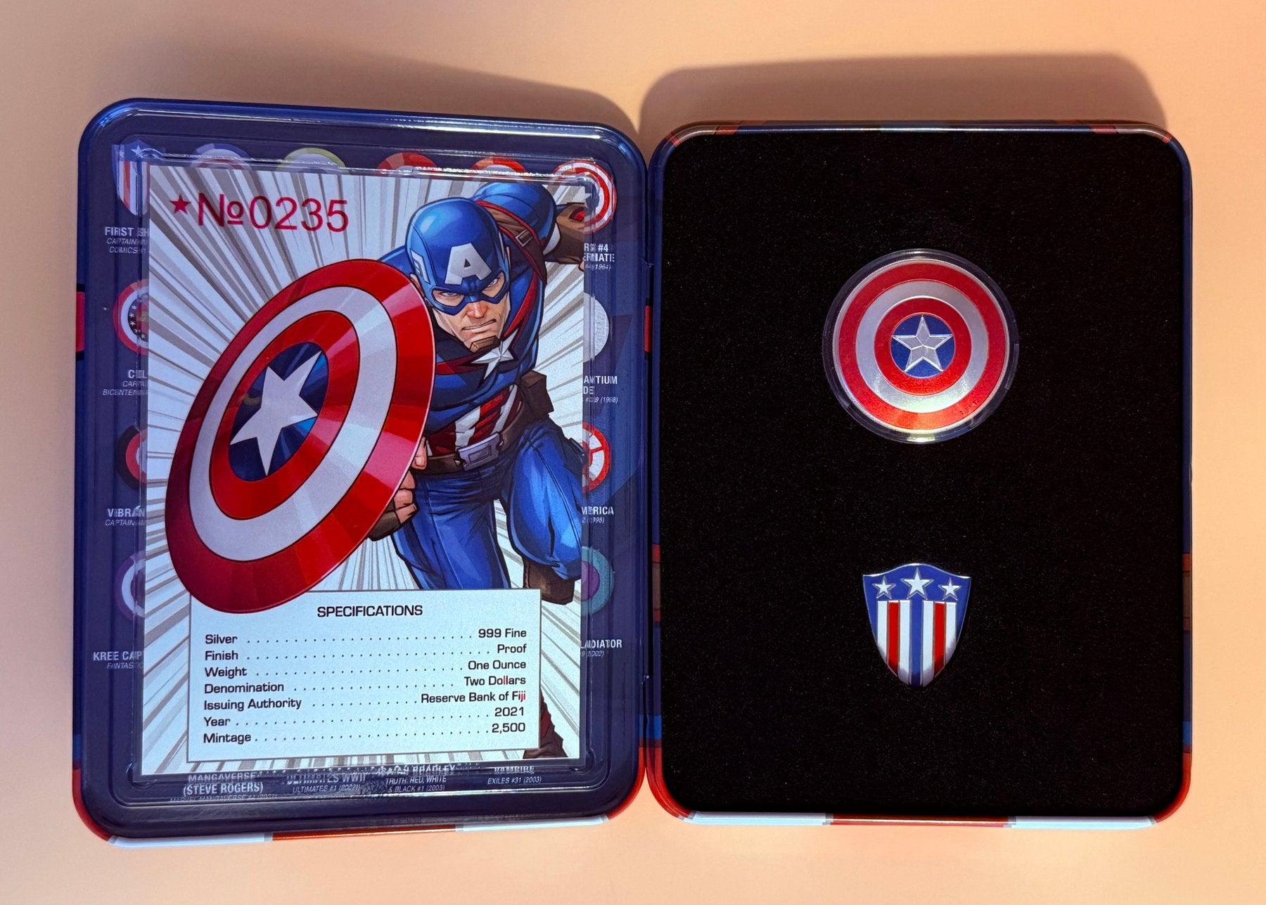 Marvel - Captain America, Bouclier &amp; Guardians of the Galaxy - 3 x 1 oz