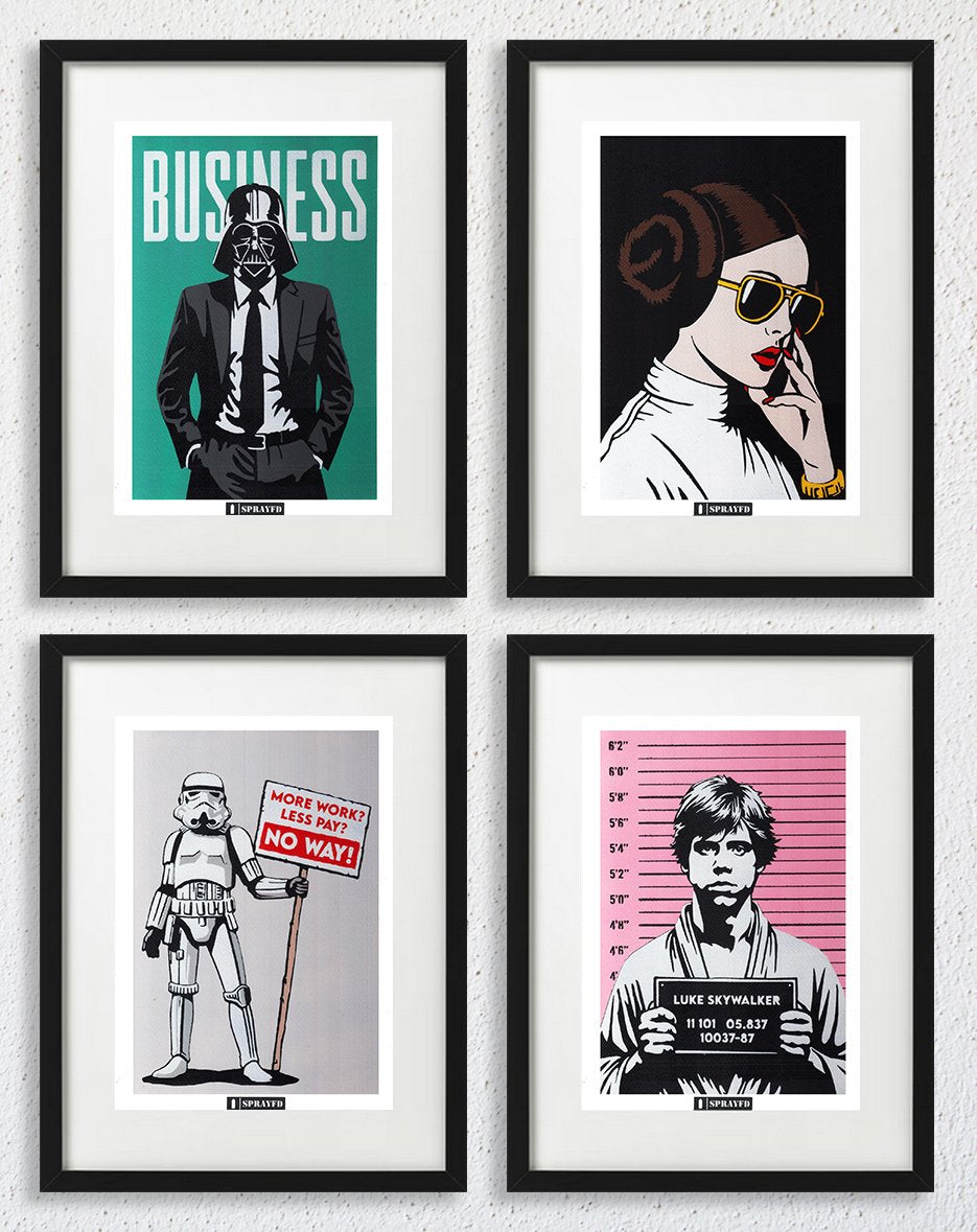 Star Wars Mix Business Vader, Lola Leia, Stormtrooper Strike and Luke Mugshot - Kastellan