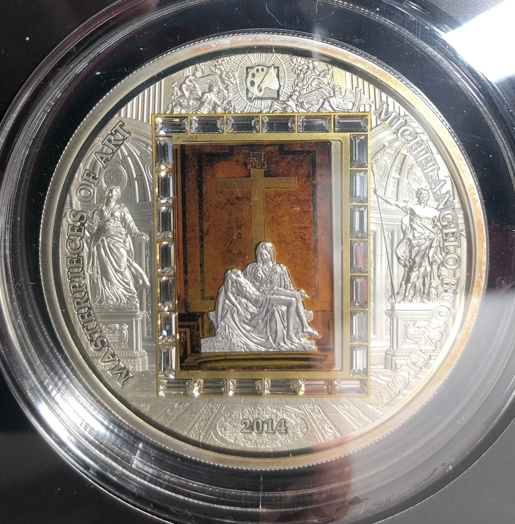 Masterpieces of Art – Michelangelo (26 Swarovski Crystals) - 3 oz + 1/4 oz guld