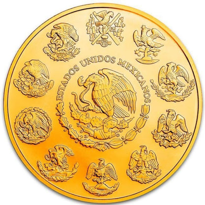 Mexico - Libertad Cempasúchil 24k Gold Gilded Colorized Silver Coin - 1 oz