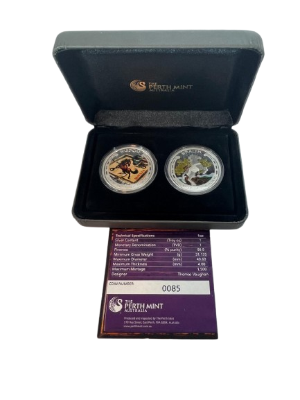 Tuvalu - Good Fortune - Lunar Horse 2 coin set - 2 oz