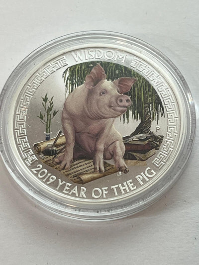 Tuvalu – Gutes Omen – Mondschwein – 2-Münzen-Set – 2 oz