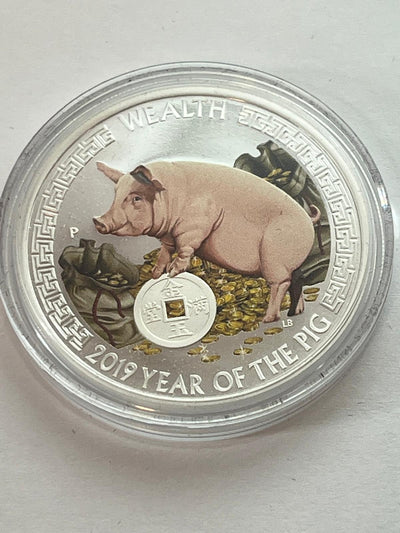 Tuvalu – Gutes Omen – Mondschwein – 2-Münzen-Set – 2 oz