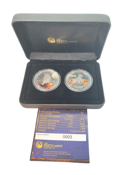 Tuvalu - Good Fortune - Lunar Goat 2 coin set - 2 oz