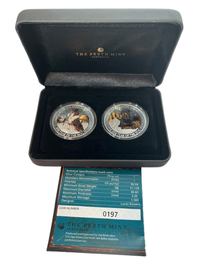 Tuvalu - Good Fortune - Lunar Dog 2 coin set - 2 oz