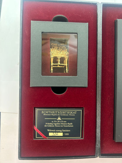Masterpieces of Art – The Throne of Tutanchamun - 3 oz + 1/4 oz guld