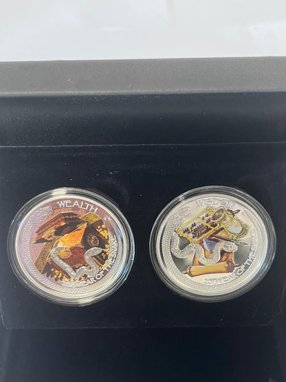 14 x 1 oz - Lunar Good Fortune Komplett set 14 x 1 oz (7 sets 2 x 1 oz)