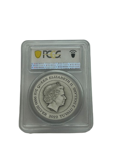 Tuvalu - Dragon Antique Colorized First Strike - PCGS MS 70 - 2 oz