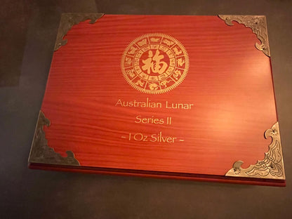 12 x 1 oz - Lunar Series II Colored Complete 2008-2019