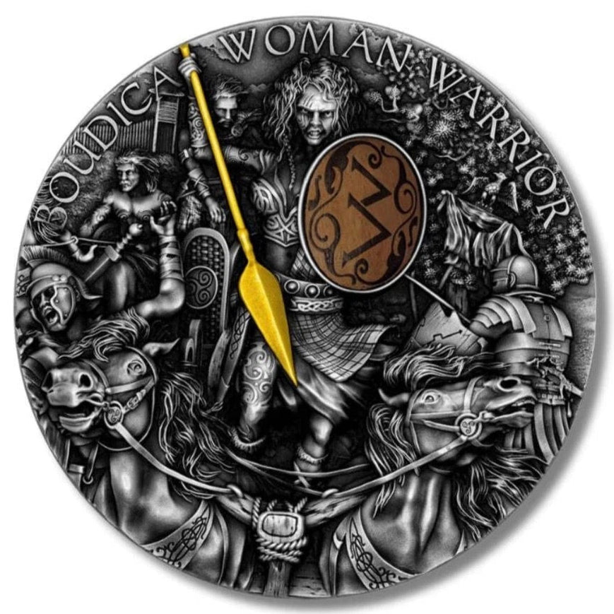 Woman Warrior Boudica Antique Finish 2 oz