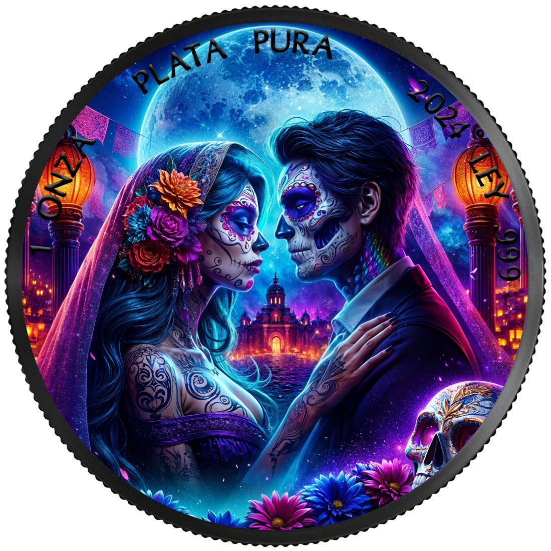 Day of the Dead - Dia de los Muertos - Black Widow 1 oz